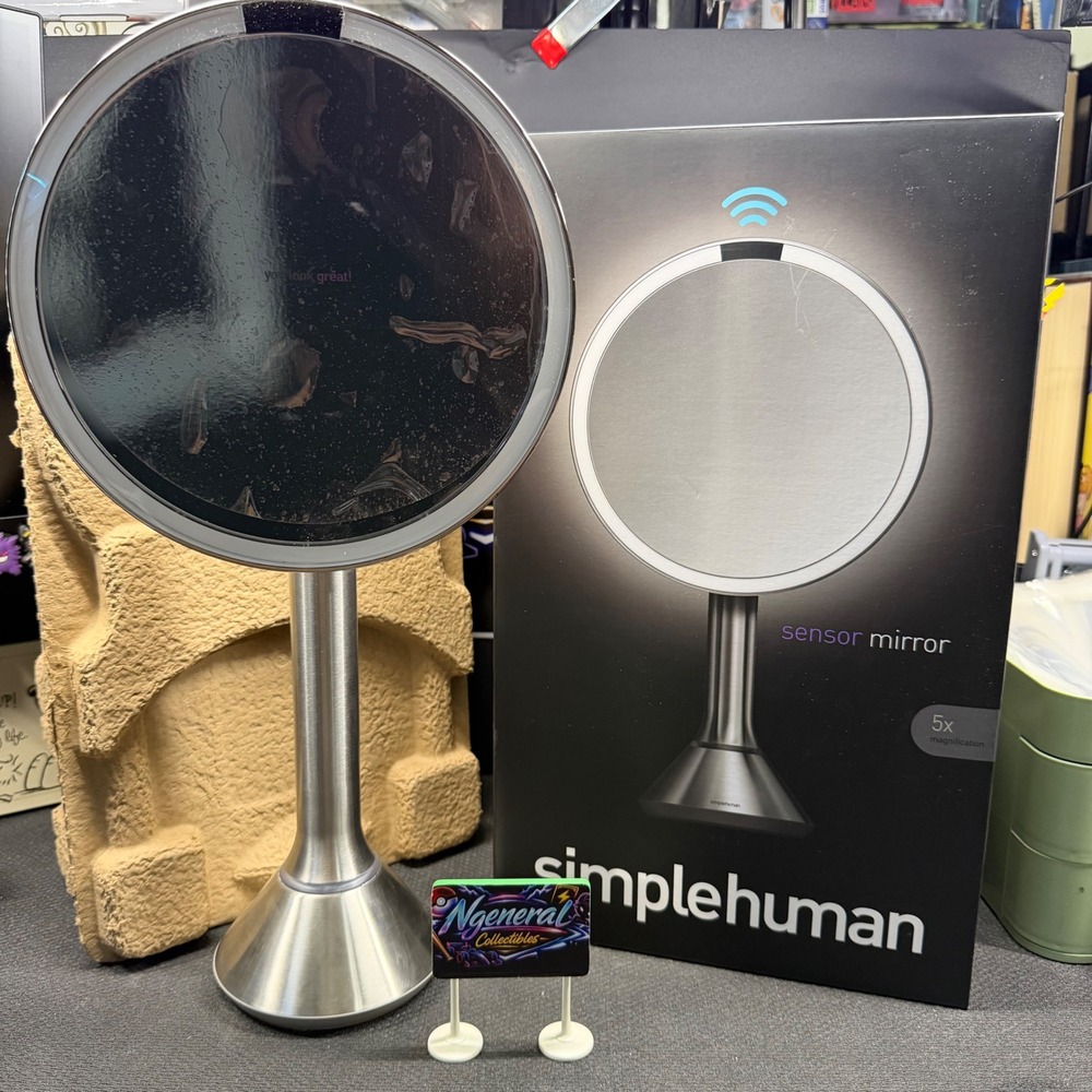 Simplehuman ST3052 Sensor Mirror 5x Magnification Brushed Stainless Steel As-Is